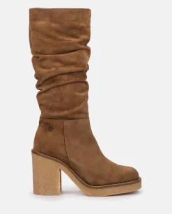 Mujer Yokono Botas|Bota De Tacón GELA-002 MARRON