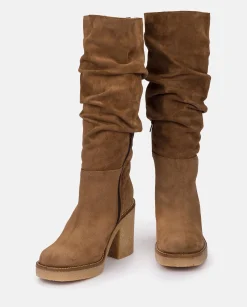 Mujer Yokono Botas|Bota De Tacón GELA-002 MARRON