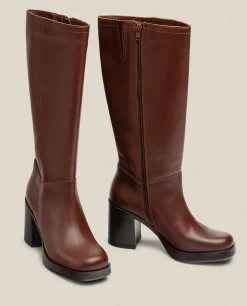 Mujer Yokono Botas|Bota De Tacón KOLIN-008 Marrón