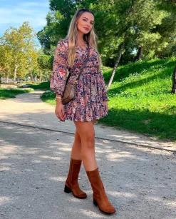 Mujer Yokono Botines|Botas|Bota De Tacón LANDAS-003 CUERO