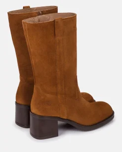 Mujer Yokono Botines|Botas|Bota De Tacón LANDAS-003 CUERO