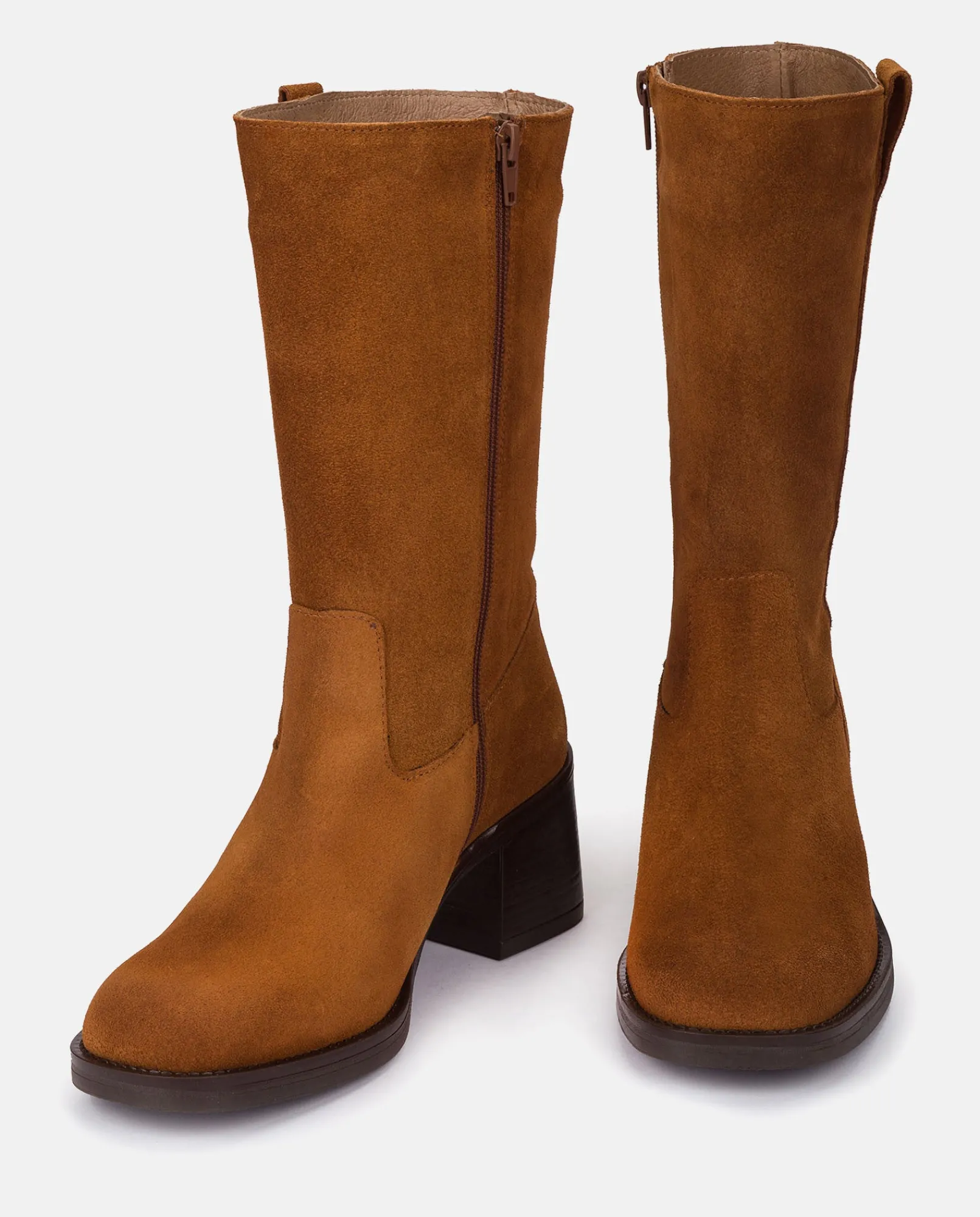 Mujer Yokono Botines|Botas|Bota De Tacón LANDAS-003 CUERO