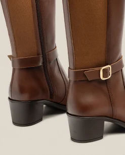 Mujer Yokono Botas|Bota De Tacón LILLE-015 Marrón