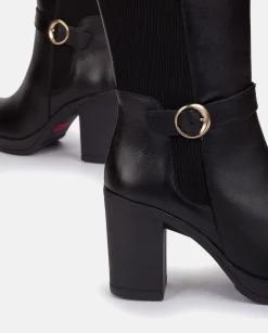 Mujer Yokono Botas|Bota De Tacón PILSEN-001 NEGRO
