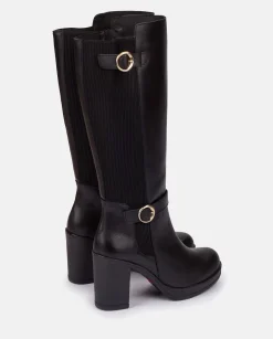 Mujer Yokono Botas|Bota De Tacón PILSEN-001 NEGRO