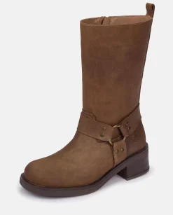 Mujer Yokono Botas|Bota Plana SPA-003 MARRON