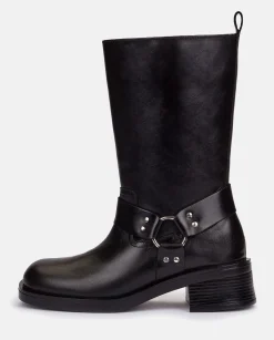 Mujer Yokono Botines|Botas|Bota Plana SPA-003 NEGRO