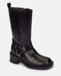 Mujer Yokono Botines|Botas|Bota Plana SPA-003 NEGRO