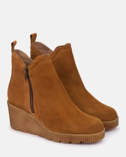 Mujer Yokono Botines|Botín De Cuña MADONA-002 CUERO