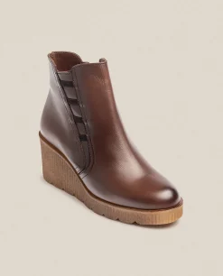 Mujer Yokono Botines|Botín De Cuña MADONA-006 Marrón