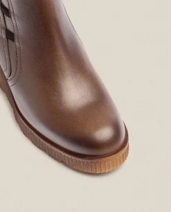 Mujer Yokono Botines|Botín De Cuña MADONA-006 Marrón