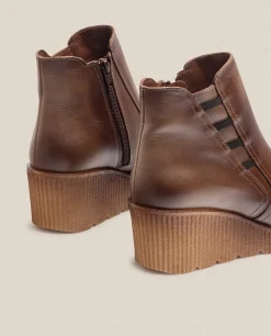 Mujer Yokono Botines|Botín De Cuña MADONA-006 Marrón
