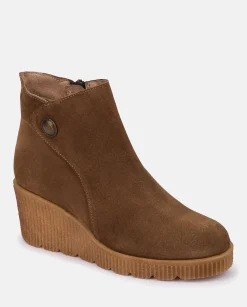 Mujer Yokono Botines|Botín De Cuña MADONA-003 MARRON