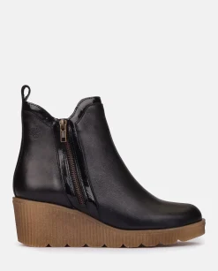 Mujer Yokono Botines|Botín De Cuña MADONA-002 NEGRO