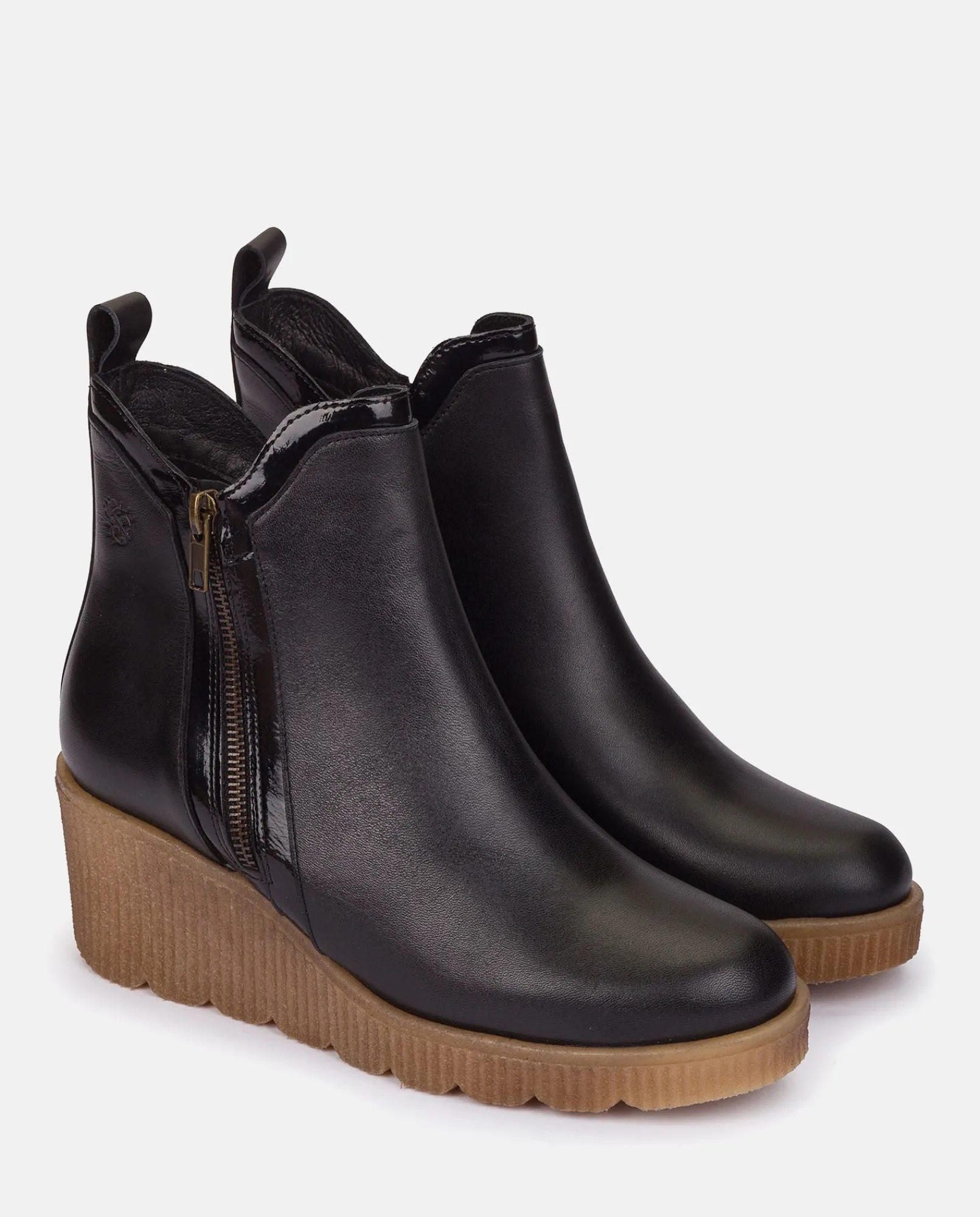 Mujer Yokono Botines|Botín De Cuña MADONA-002 NEGRO