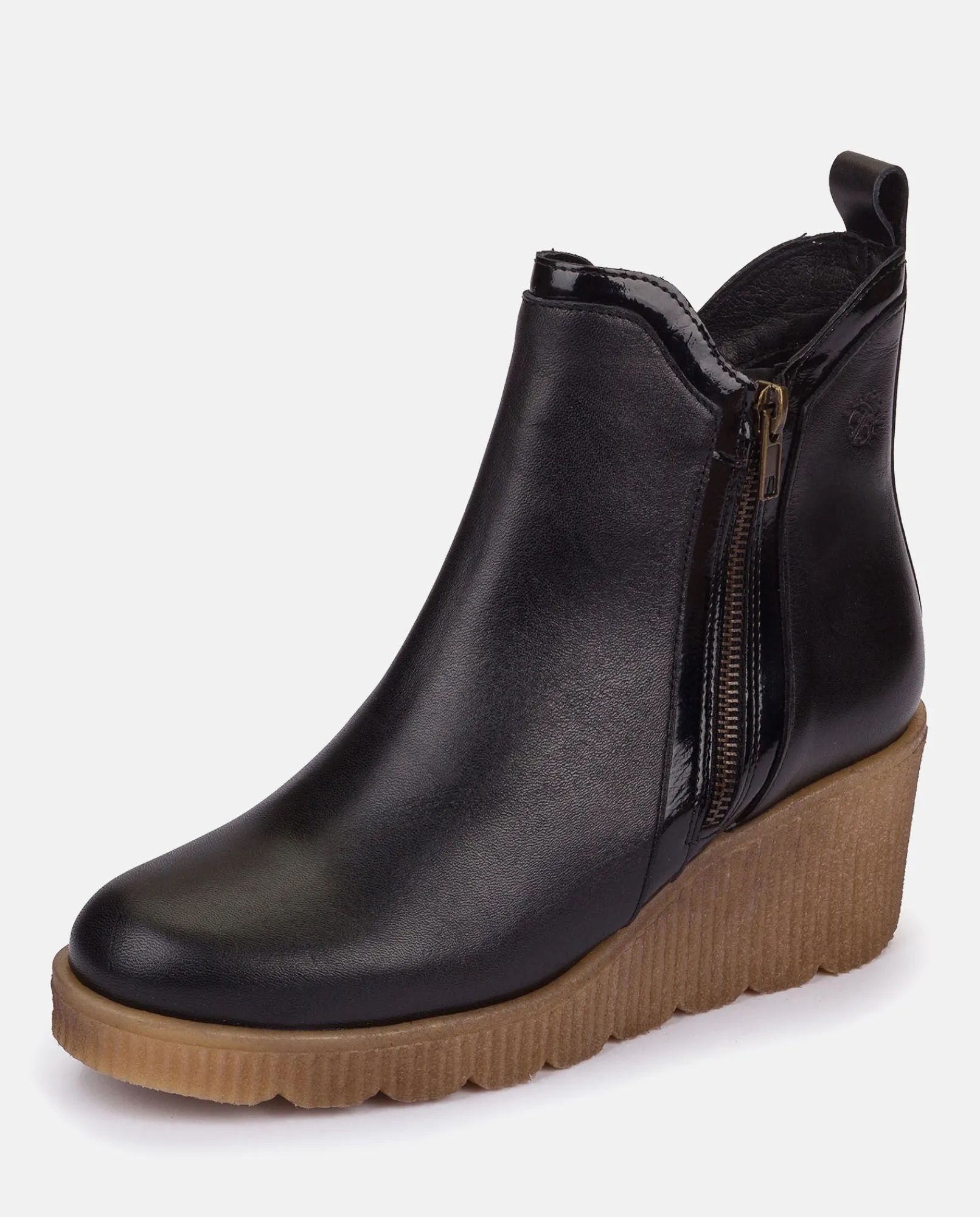 Mujer Yokono Botines|Botín De Cuña MADONA-002 NEGRO