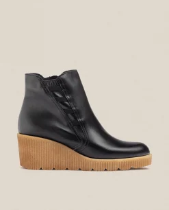 Mujer Yokono Botines|Botín De Cuña MADONA-006 Negro