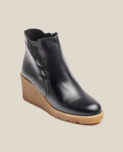 Mujer Yokono Botines|Botín De Cuña MADONA-006 Negro