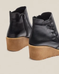 Mujer Yokono Botines|Botín De Cuña MADONA-006 Negro