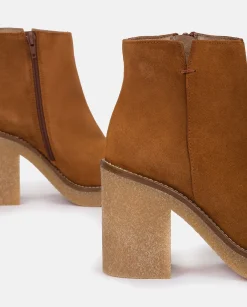Mujer Yokono Botines|Botín De Tacón GELA-001 CUERO