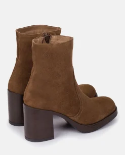 Mujer Yokono Botines|Botín De Tacón Kolin 001 Marron