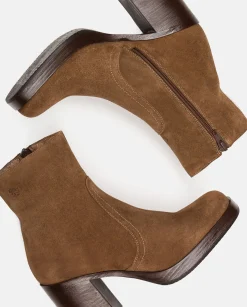 Mujer Yokono Botines|Botín De Tacón Kolin 001 Marron