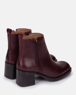 Mujer Yokono Botines|Botín De Tacón LANDAS-002 BURDEOS