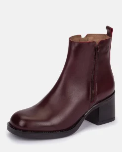 Mujer Yokono Botines|Botín De Tacón LANDAS-002 BURDEOS