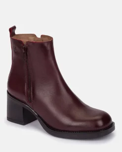 Mujer Yokono Botines|Botín De Tacón LANDAS-002 BURDEOS