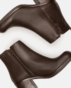 Mujer Yokono Botines|Botín De Tacón LANDAS-002 MARRON