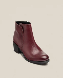 Mujer Yokono Botines|Botín De Tacón LILLE-016 Burdeos