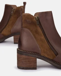 Mujer Yokono Botines|Botín De Tacón Mesina 002 Marrón