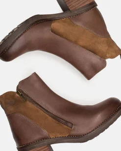 Mujer Yokono Botines|Botín De Tacón Mesina 002 Marrón