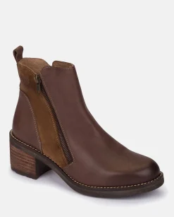 Mujer Yokono Botines|Botín De Tacón Mesina 002 Marrón