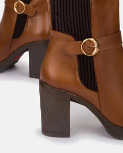 Mujer Yokono Botines|Botín De Tacón PILSEN-003 CUERO
