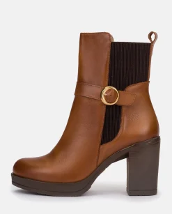 Mujer Yokono Botines|Botín De Tacón PILSEN-003 CUERO