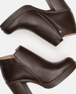 Mujer Yokono Botines|Botín De Tacón PILSEN-004 MARRON