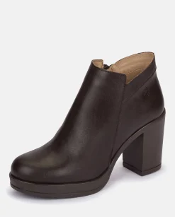 Mujer Yokono Botines|Botín De Tacón PILSEN-004 MARRON