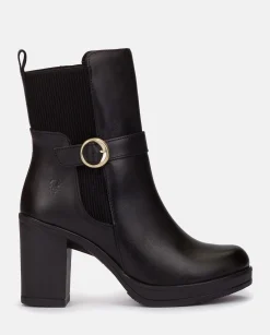 Mujer Yokono Botines|Botín De Tacón PILSEN-003 NEGRO