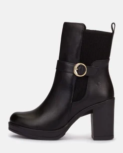 Mujer Yokono Botines|Botín De Tacón PILSEN-003 NEGRO