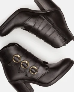 Mujer Yokono Botines|Botín De Tacón Tours 005 Negro