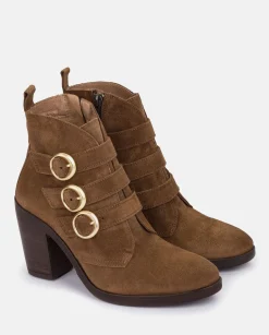 Mujer Yokono Botines|Botín De Tacón TOURS-005 Marrón