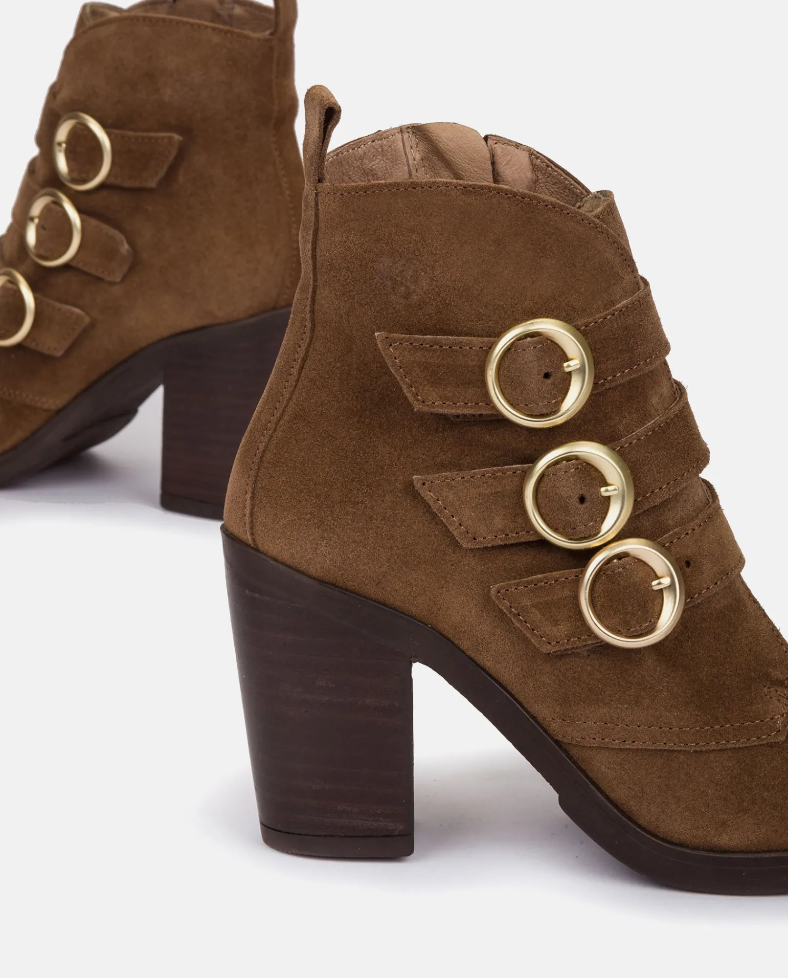Mujer Yokono Botines|Botín De Tacón TOURS-005 Marrón