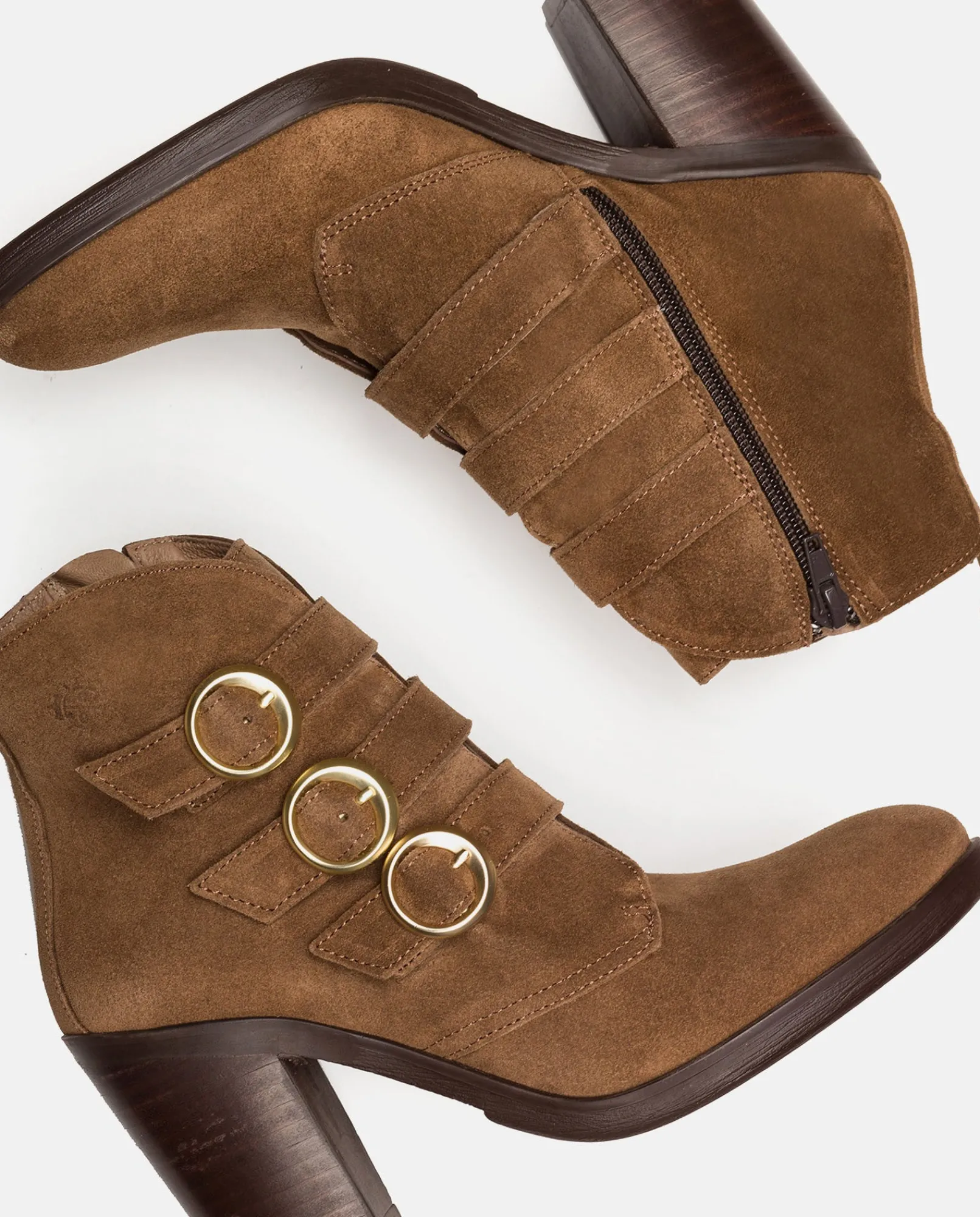 Mujer Yokono Botines|Botín De Tacón TOURS-005 Marrón