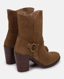 Mujer Yokono Botines|Botín De Tacón TOURS-008 MARRON