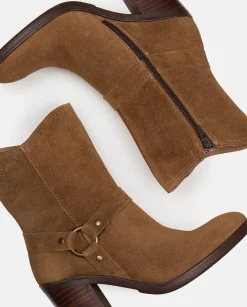 Mujer Yokono Botines|Botín De Tacón TOURS-008 MARRON