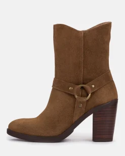 Mujer Yokono Botines|Botín De Tacón TOURS-008 MARRON
