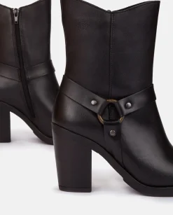 Mujer Yokono Botines|Botín De Tacón TOURS-008 NEGRO
