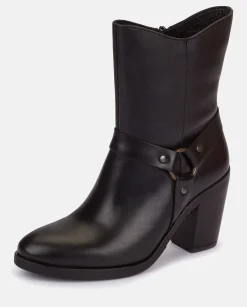 Mujer Yokono Botines|Botín De Tacón TOURS-008 NEGRO