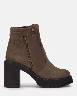 Mujer Yokono Botines|Botín De Tacón TUNA-002 MARRON
